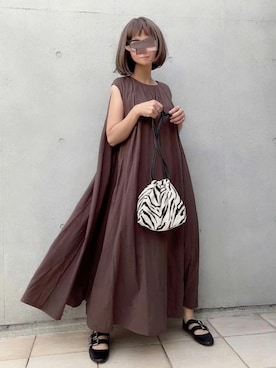 「アイテム（バレエシューズ）」を使った、なな☺︎さん（レディース・155cm）の夏コーディネート