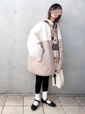 「RIZAP（ライザップ）のアイテム」を使った、なな☺︎さん（レディース・155cm）の冬コーディネート