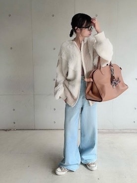 「アイテム（ファッション雑貨）」を使った、なな☺︎さん（レディース・155cm）の秋コーディネート