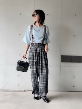 「INTERPLAY（インタープレイ）のアイテム（パンツ）」を使った、なな☺︎さん（レディース・155cm）の夏コーディネート