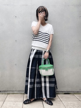 「apres（アプレ）のアイテム」を使った、なな☺︎さん（レディース・155cm）の夏コーディネート