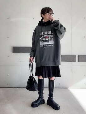 「GEVS.（ジェイヴィス）のアイテム（ワンピース）」を使った、なな☺︎さん（レディース・155cm）の冬コーディネート