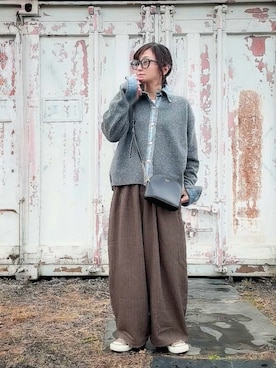 「tiptop（ティップトップ）のアイテム」を使った、なな☺︎さん（レディース・155cm）の冬コーディネート