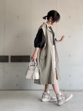 「ISOOK（アイスー）のアイテム（ジャケット/アウター）」を使った、なな☺︎さん（レディース・155cm）の夏コーディネート