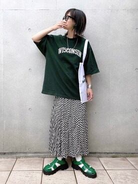 「at12:03（アットイチニーゼロサン）のアイテム」を使った、なな☺︎さん（レディース・155cm）の春コーディネート