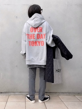「something_jean」｜「アイテム（ノーカラーコート）」を使った、なな☺︎さん（レディース・155cm）の秋コーディネート