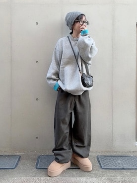 「アイテム（帽子）」を使った、なな☺︎さん（レディース・155cm）の秋コーディネート