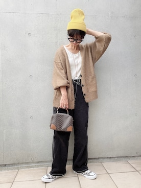 「Alite cloth（アリーテクロス）のアイテム」を使った、なな☺︎さん（レディース・155cm）の秋コーディネート