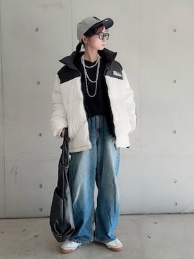 「アイテム（ネックレス）」を使った、なな☺︎さん（レディース・155cm）の冬コーディネート