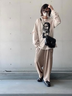 「amini（アミニ）のアイテム」を使った、なな☺︎さん（レディース・155cm）の春コーディネート