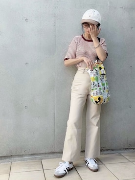 「AmbreNeige」｜「アイテム（帽子）」を使った、なな☺︎さん（レディース・155cm）の夏コーディネート