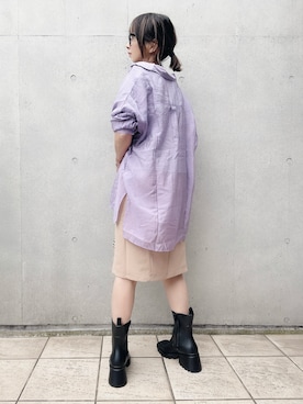 「tiptop」｜「アイテム（レインシューズ）」を使った、なな☺︎さん（レディース・155cm）の夏コーディネート