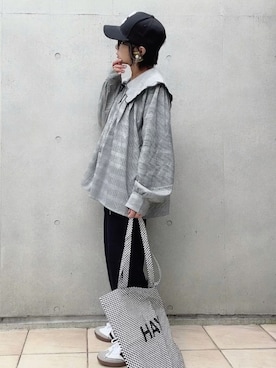 「bohmal（ボマール）のアイテム（帽子）」を使った、なな☺︎さん（レディース・155cm）の秋コーディネート