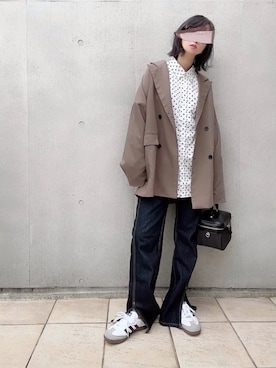 「INTER FACTORY（インターファクトリー）のアイテム（テーラードジャケット）」を使った、なな☺︎さん（レディース・155cm）の秋コーディネート