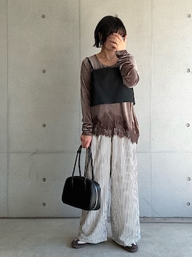 「BONLECILL（ボンルシール）のアイテム」を使った、なな☺︎さん（レディース・155cm）の春コーディネート