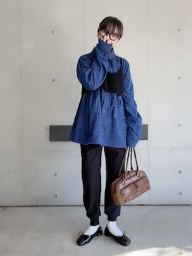 「アイテム（イヤーカフ、その他）」を使った、なな☺︎さん（レディース・155cm）の冬コーディネート