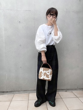 「chiiiibag」｜「アイテム（アクセサリー）」を使った、なな☺︎さん（レディース・155cm）の秋コーディネート