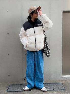 「FIRST DOWN（ファーストダウン）のアイテム」を使った、なな☺︎さん（レディース・155cm）の冬コーディネート