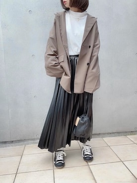 「INTER FACTORY（インターファクトリー）のアイテム（テーラードジャケット）」を使った、なな☺︎さん（レディース・155cm）の秋コーディネート