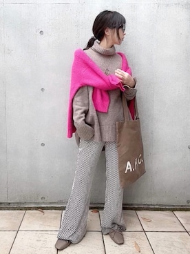 「アイテム（バレエシューズ）」を使った、なな☺︎さん（レディース・155cm）の冬コーディネート