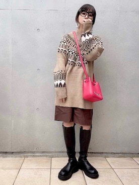 なな☺︎さん（レディース・155cm）の冬コーディネート