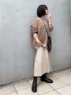 「RODE SKO」｜「アイテム（その他）」を使った、なな☺︎さん（レディース・155cm）の秋コーディネート