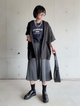 「アイテム（ローファー）」を使った、なな☺︎さん（骨格ナチュラル・レディース・155cm）の夏コーディネート