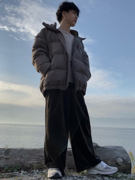 「HARE」｜「アイテム（ダウンジャケット/コート）」を使った、nissyさん（メンズ・167cm）の冬コーディネート