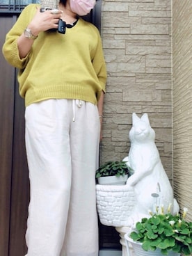 「STRAWBERRY-FIELDS（ストロベリーフィールズ）のアイテム（パンツ）」を使った、藍川比奈　藍比　さん（レディース・160cm）の春コーディネート