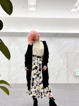 「ウィッグ」｜「アイテム（その他）」を使った、藍川比奈　藍比　さん（レディース・160cm）の冬コーディネート