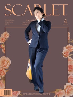 「仕事着」｜「アイテム（セットアップ）」を使った、藍川比奈　藍比　さん（レディース・160cm）の冬コーディネート