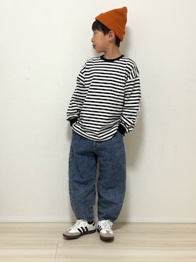 「devirock（デビロック）のアイテム」を使った、S♡K♡K♡さん（キッズ・131cm）の春コーディネート