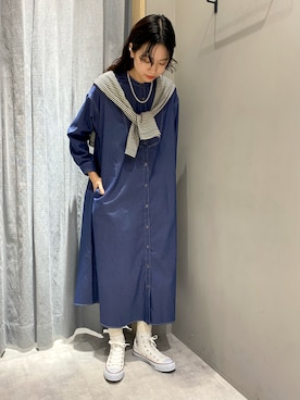 「コンバース ハイカット」｜「アイテム（ワンピース/ドレス）」を使った、ｈｉｉｒｏさん（レディース・163cm）の夏コーディネート