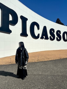 「Ameri（アメリ）のアイテム（ジャケット/アウター）」を使った、知世さん（レディース・150cm）の冬コーディネート