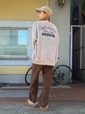 「ボア」｜「アイテム（スリッポン）」を使った、anap mimpiさん（レディース・160cm）の冬コーディネート