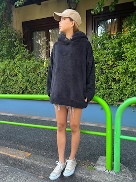 「ANAP（アナップ）のアイテム（帽子）」を使った、anap mimpiさん（レディース・160cm）の冬コーディネート