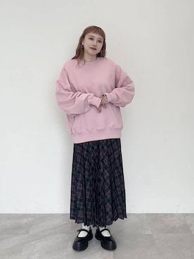 「アイテム（スウェット）」を使った、サトムラさん（レディース・164cm・30代）の秋コーディネート