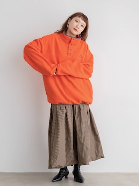 「若見え」｜「アイテム（モカシン/デッキシューズ）」を使った、サトムラさん（レディース・163cm）の冬コーディネート