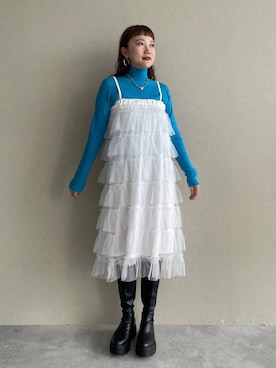 「アイテム（ブーツ）」を使った、サトムラさん（レディース・163cm・30代）の秋コーディネート