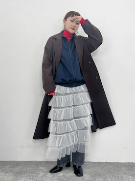 「若見え」｜「アイテム（トレンチコート）」を使った、サトムラさん（レディース・163cm）の秋コーディネート