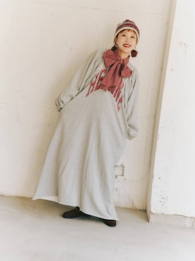 「LOWRYS FARM（ローリーズファーム）のビックボウタイチェックシャツ  573050（シャツ/ブラウス）」を使った、サトムラさん（レディース・164cm）の秋コーディネート