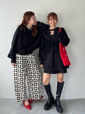 「アイテム（スウェット）」を使った、サトムラさん（レディース・164cm・30代）の夏コーディネート