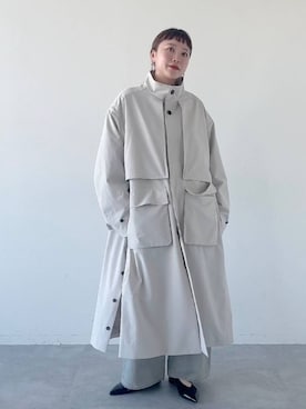 「若見え」｜「アイテム（トレンチコート）」を使った、サトムラさん（レディース・164cm）の冬コーディネート