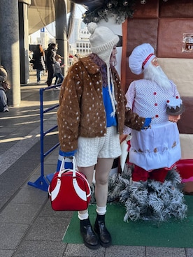 「アイテム（ブルゾン、その他）」を使った、サトムラさん（レディース・164cm）の秋コーディネート