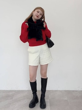 「アイテム（ブーツ）」を使った、サトムラさん（レディース・164cm・30代）の秋コーディネート