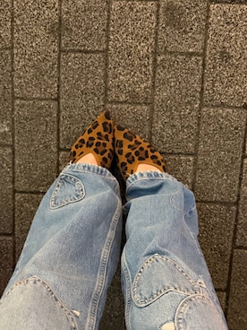 「LOWRYS FARM（ローリーズファーム）のニットパンプス 635642（パンプス、その他）」を使った、サトムラさん（レディース・163cm）の春コーディネート