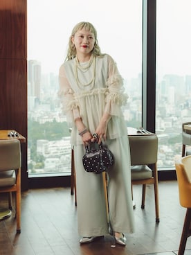 「アイテム（ワンピース/ドレス）」を使った、サトムラさん（レディース・164cm・30代）の夏コーディネート