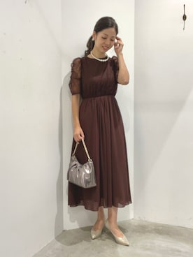 「アイテム（ドレス）」を使った、Funatto♡さん（レディース・162cm）の秋コーディネート