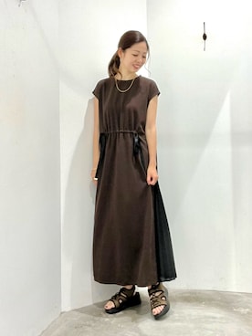 「YECCA VECCA（イェッカヴェッカ）のアイテム（ワンピース/ドレス）」を使った、Funatto♡さん（レディース・162cm）の夏コーディネート