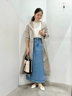 「Editt by YECCA VECCA（エディットバイイェッカヴェッカ）のアイテム（その他アウター）」を使った、Funatto♡さん（レディース・162cm）の春コーディネート